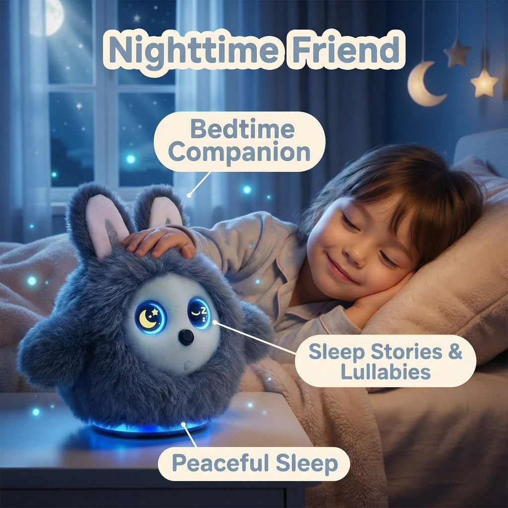 AI Interactive Robotic, Cute Smart Companion Robot with Touch Sensors, Emotional LED Expressions, Voice Interaction & Multimodal AI Connectivity